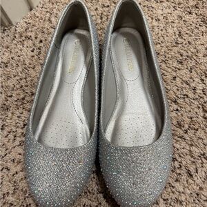 Dream Pairs Silver Glitter Flats